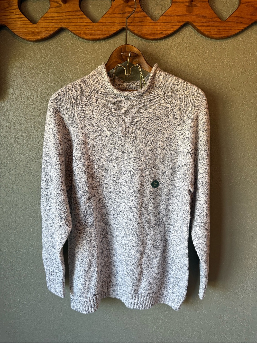 L.L. Bean Women's Marled Turtleneck Sweater - Light Gray